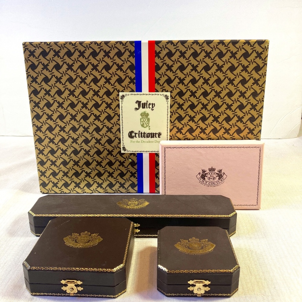 Set Of 5 Juicy Couture Jewelry & Gift Boxes, EUC